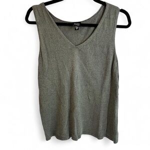 Eileen Fisher Cotton/Linen Blend Knit Top, Size XL